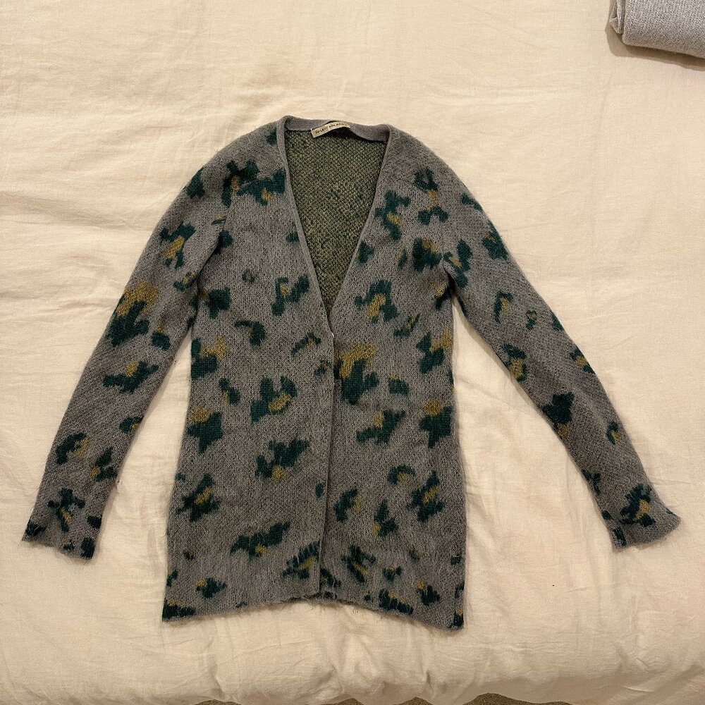 Balenciaga Multi Color Mohair Wool Snap Cardigan Size 38/ US 6